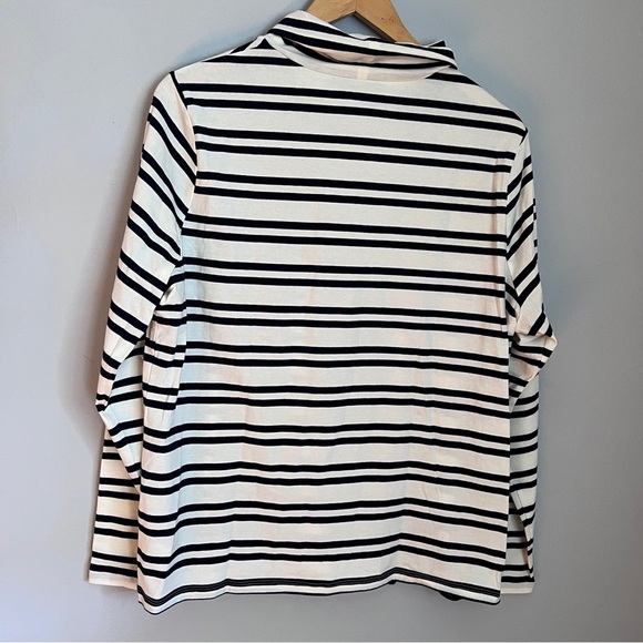 Talbots Classic Turtleneck Striped Stretchy Long Sleeve Top Size 1X in EUC - Picture 3 of 5